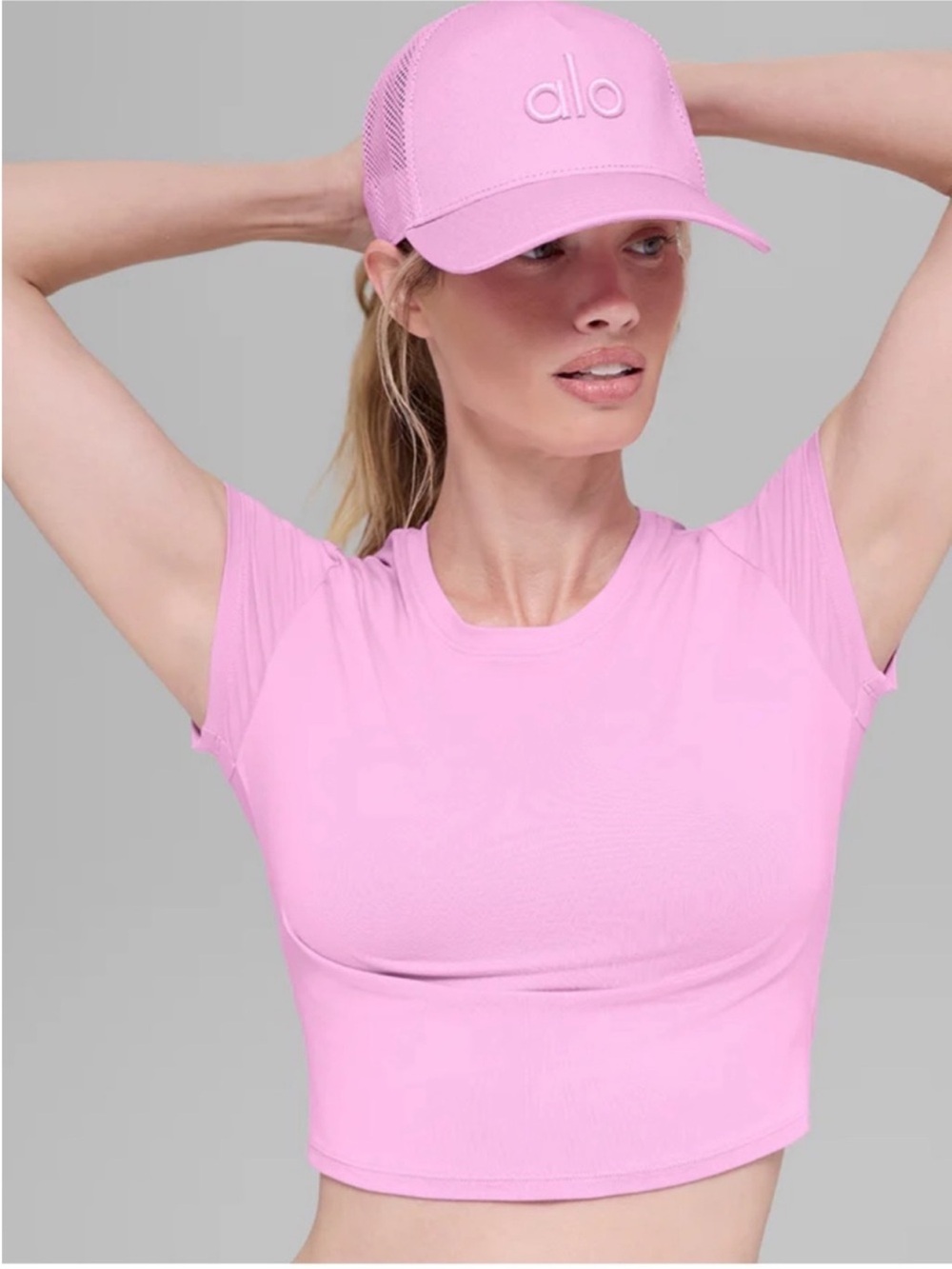 Alo Yoga District Trucker Hat Sweet Pink O/S